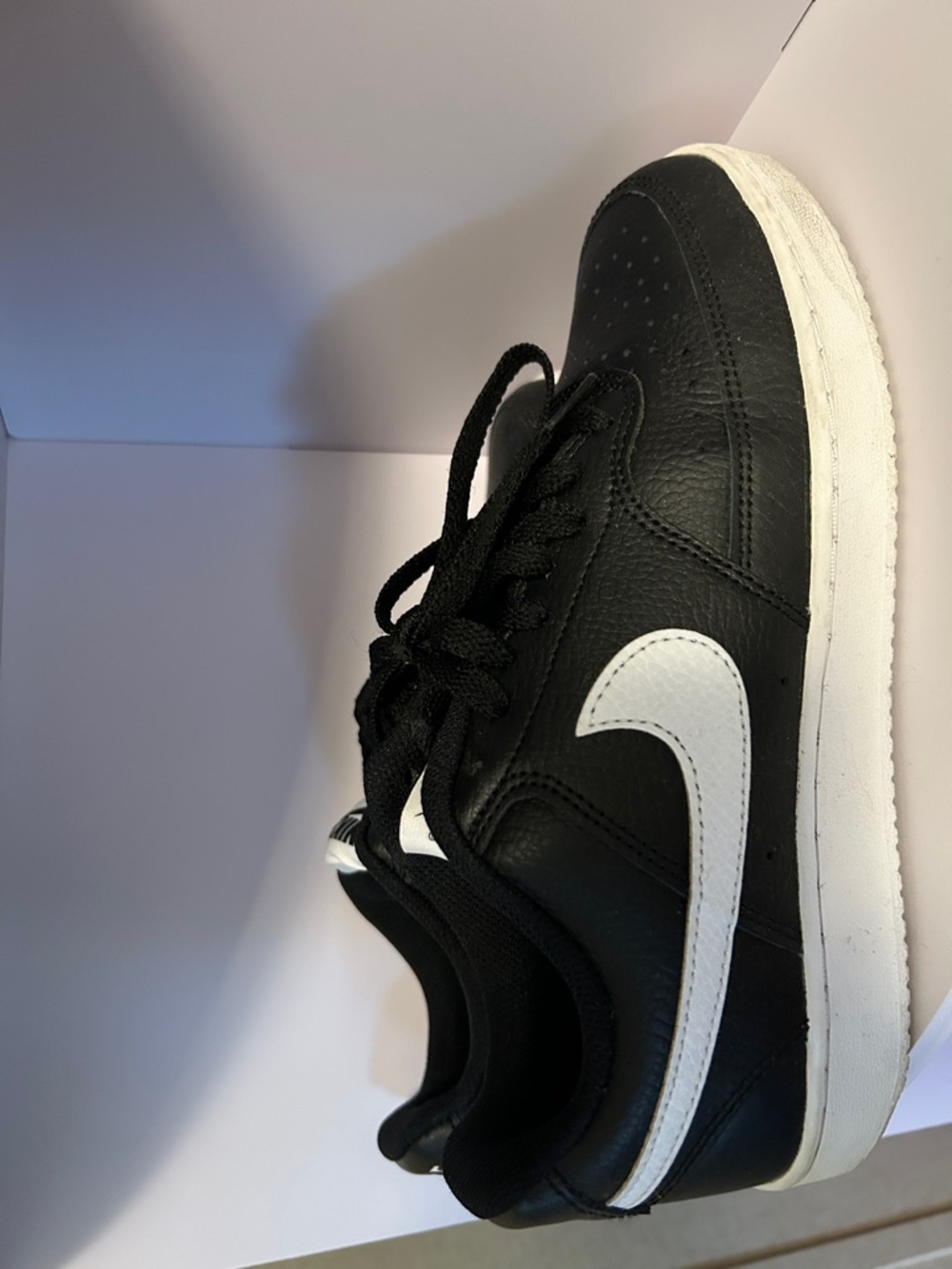 Black and White Court Vision Sneaker